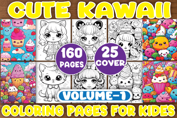 165 Cute Kawaii Coloring Pages for Kids
