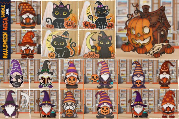 3D Halloween Mega SVG LaserCut Papercut: The Ultimate Digital Solution for Custom Decor