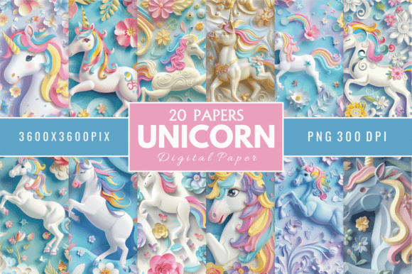 3D Unicorn Digital Paper Bundle: A Strategic Asset for Creative Projects