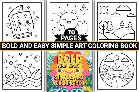 Bold and Easy Simple Art Coloring Pages