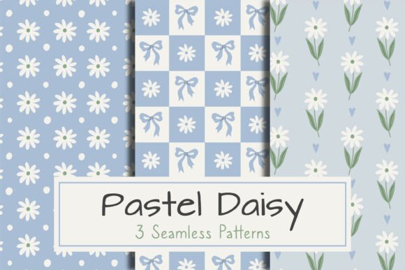 Pastel Daisy Seamless Patterns for Soft, Modern Design