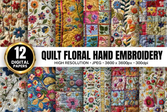 Quilt Floral Hand Embroidery Patterns: Elevating Your Digital Designs