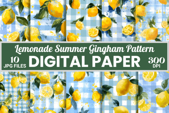 Revitalize Your Summer Projects with the Lemonade Summer Gingham Patterns Bundle