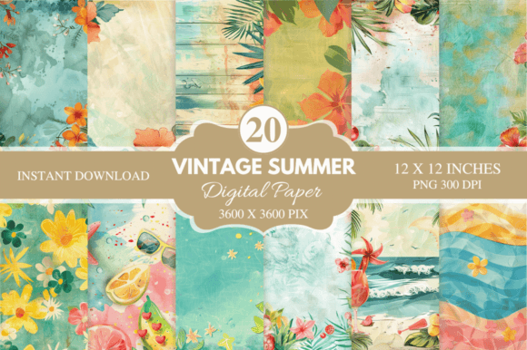 Summer Digital Paper Bundle: Elevating Creative Workflows with Seasonal Aesthetics