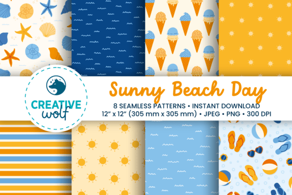 Sunny Beach Day - Summer Patterns Set