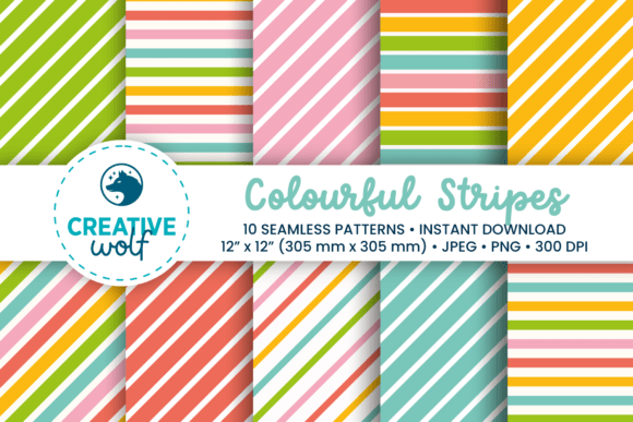 Transforming Creativity with Bold Colorful Stripes Seamless Patterns
